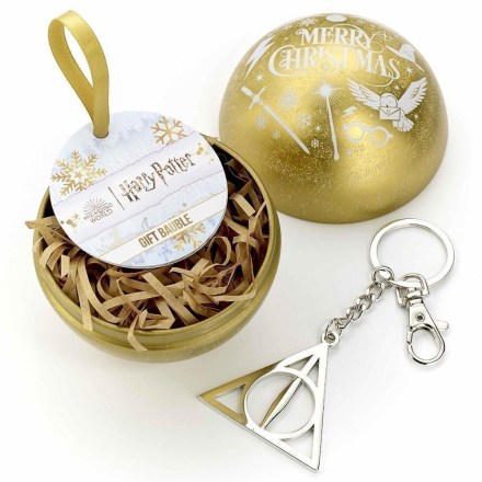 Harry-Potter-Christmas-Bauble-Keyring-Gold-Icons