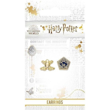 Harry-Potter-Gold-Plated-Earrings-Chocolate-Frog-1