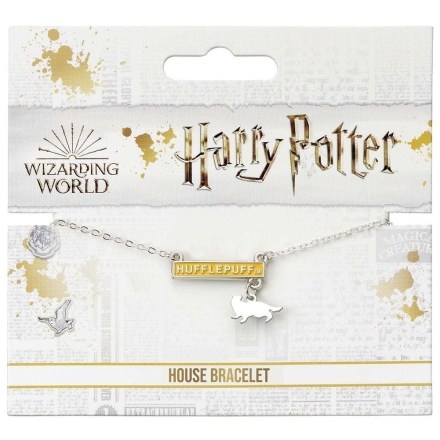 Harry-Potter-Silver-Plated-Bar-Bracelet-Hufflepuff-1