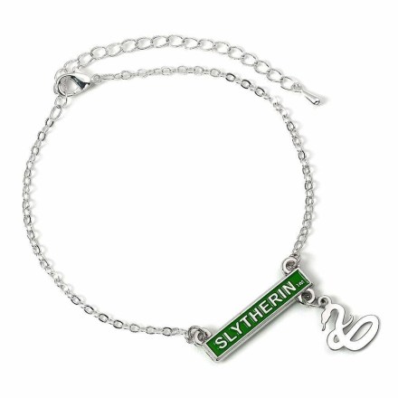 Harry-Potter-Silver-Plated-Bar-Bracelet-Slytherin